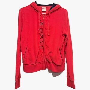 Vintage Nike MLB Anaheim Angels Baseball Women's Full Zip Hoodie Red Sz M 8-10